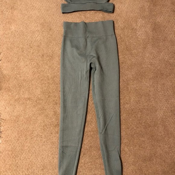 Dynamite Turquoise Bra Top and Legging Set - Picture 7 of 8